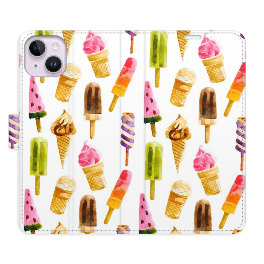 Flipové puzdro iSaprio - Ice Cream Pattern - iPhone 14 Plus