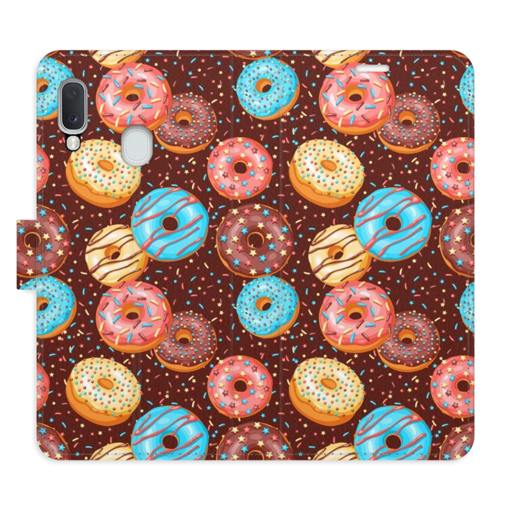 Flipové puzdro iSaprio - Donuts Pattern - Samsung Galaxy A20e