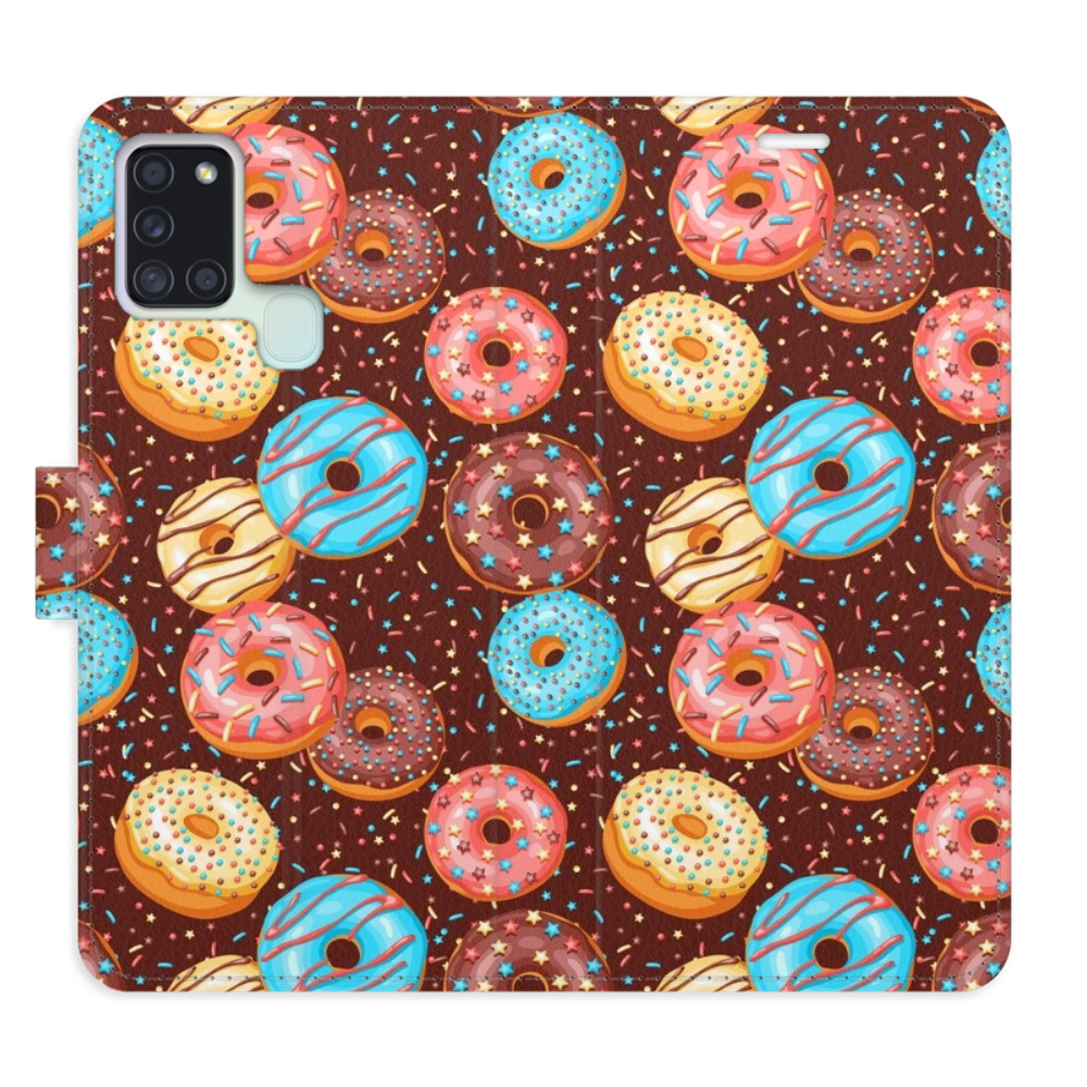 Flipové puzdro iSaprio - Donuts Pattern - Samsung Galaxy A21s