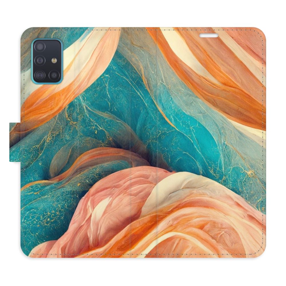 Flipové puzdro iSaprio - Blue and Orange - Samsung Galaxy A51