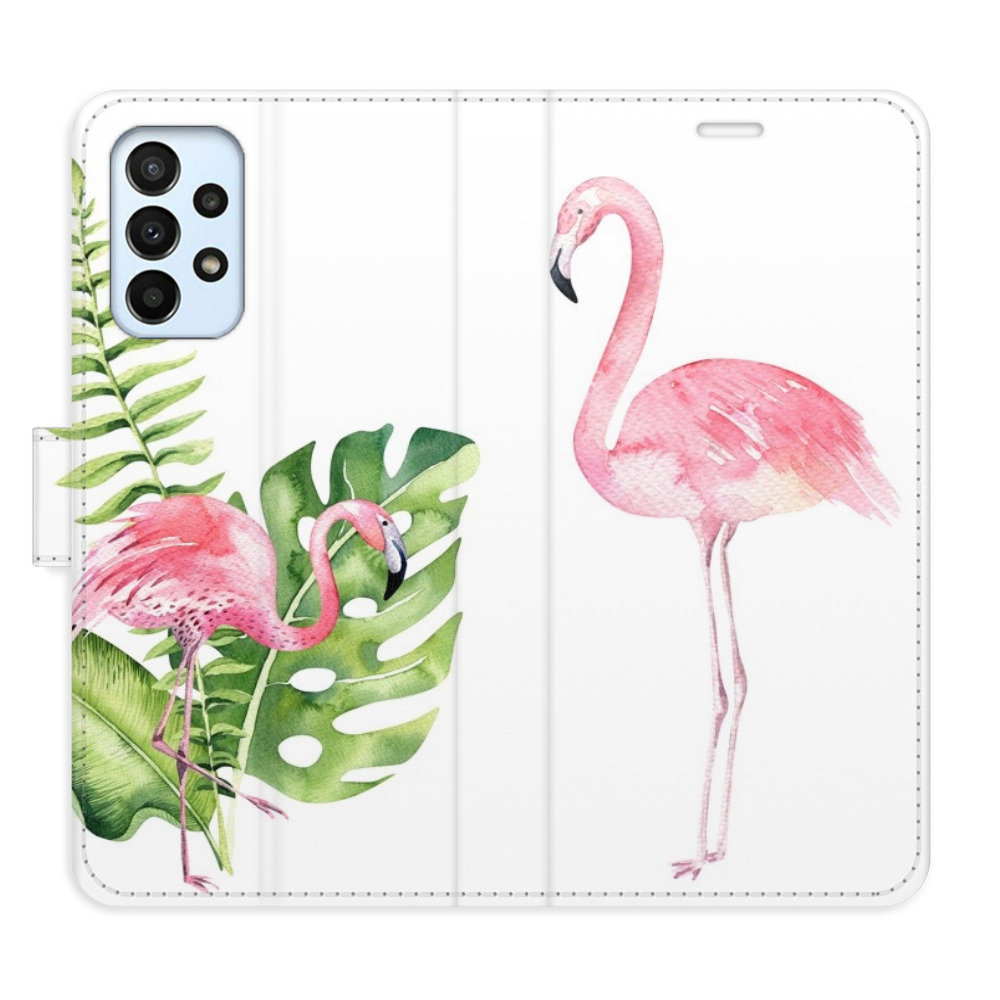 Flipové puzdro iSaprio - Flamingos - Samsung Galaxy A23 / A23 5G