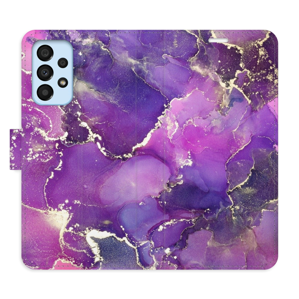 Flipové puzdro iSaprio - Purple Marble - Samsung Galaxy A33 5G