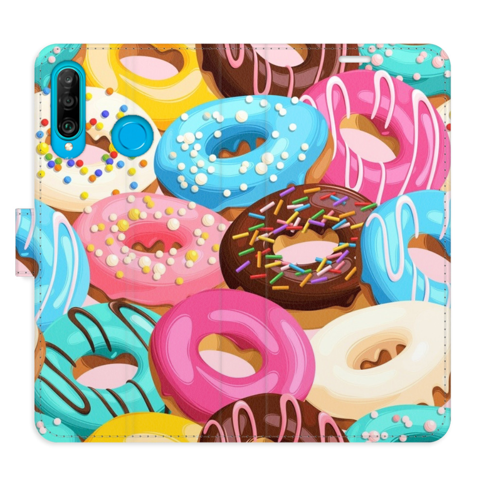 Flipové puzdro iSaprio - Donuts Pattern 02 - Huawei P30 Lite