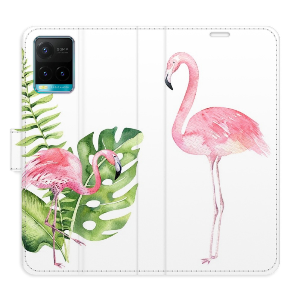 Flipové puzdro iSaprio - Flamingos - Vivo Y21 / Y21s / Y33s