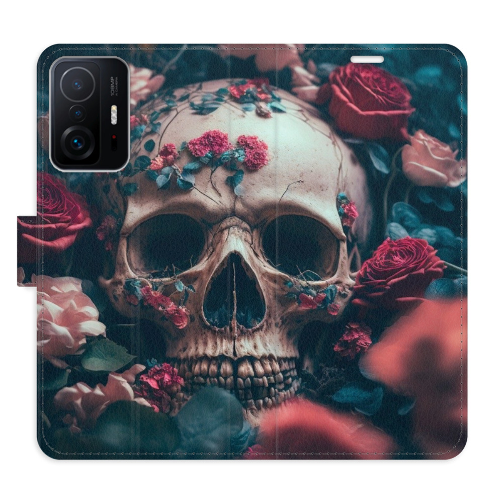 Flipové puzdro iSaprio - Skull in Roses 02 - Xiaomi 11T / 11T Pro
