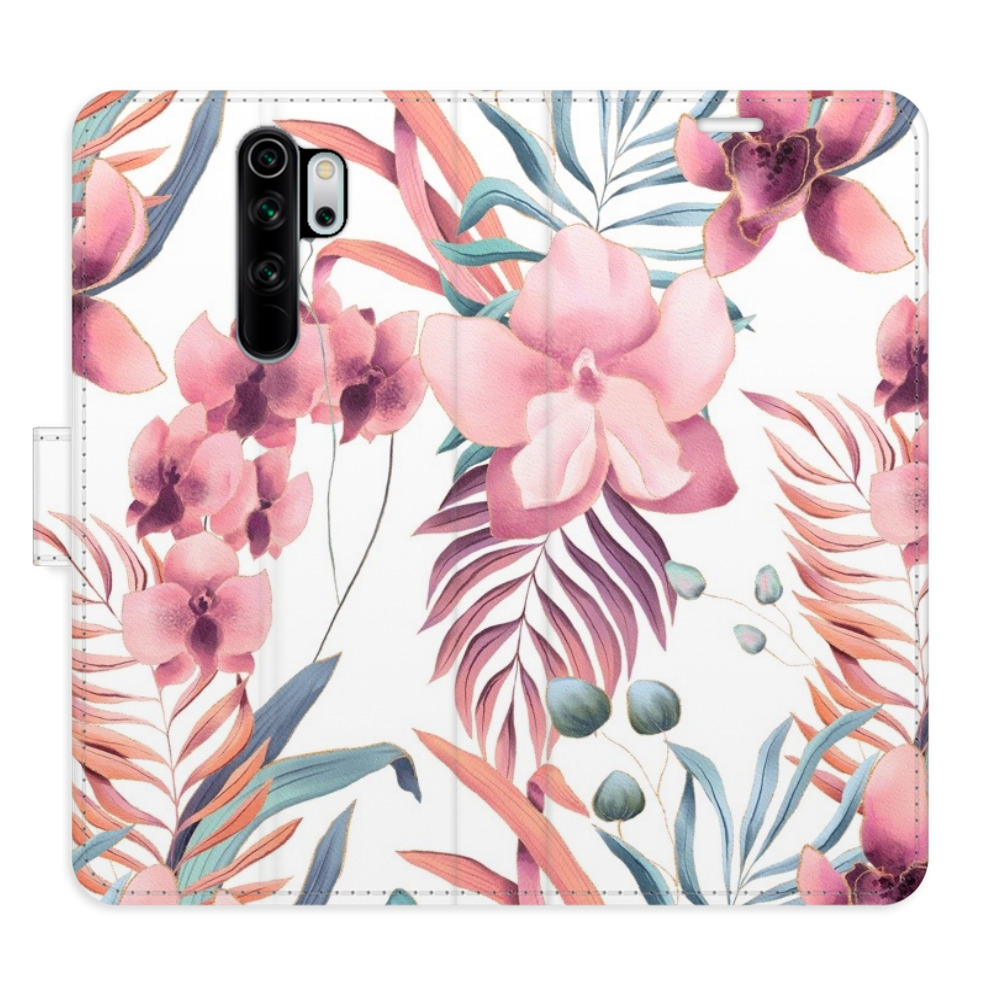 Flipové puzdro iSaprio - Pink Flowers 02 - Xiaomi Redmi Note 8 Pro