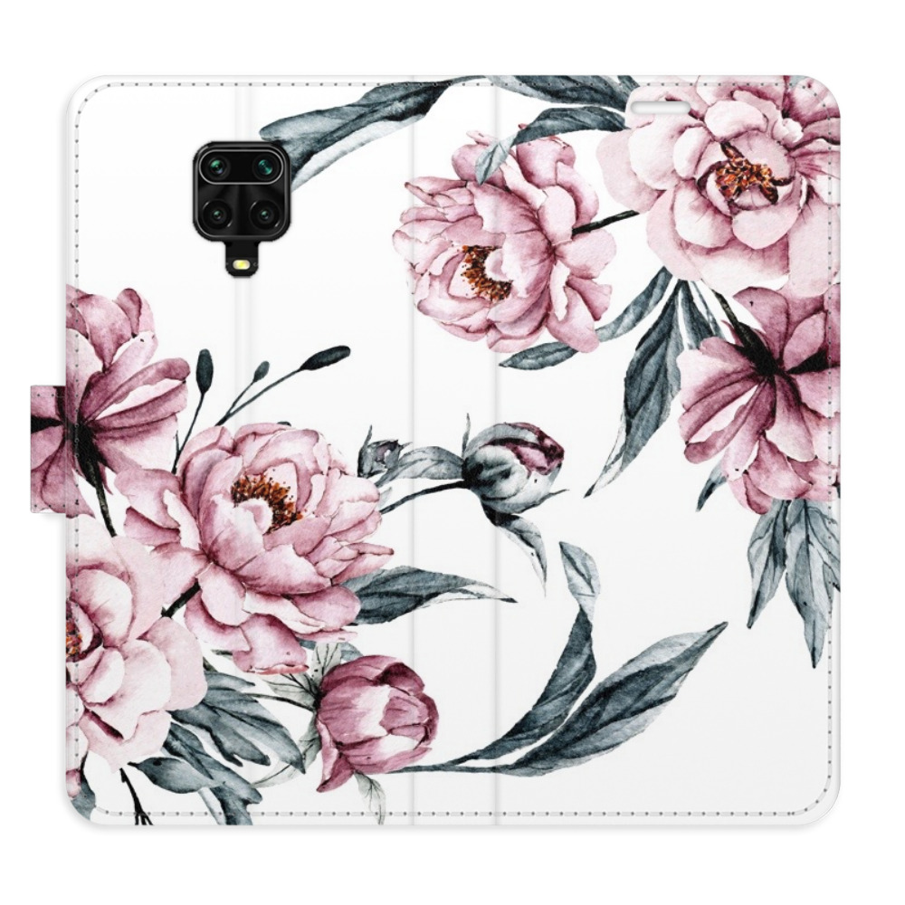 Flipové puzdro iSaprio - Pink Flowers - Xiaomi Redmi Note 9 Pro / Note 9S