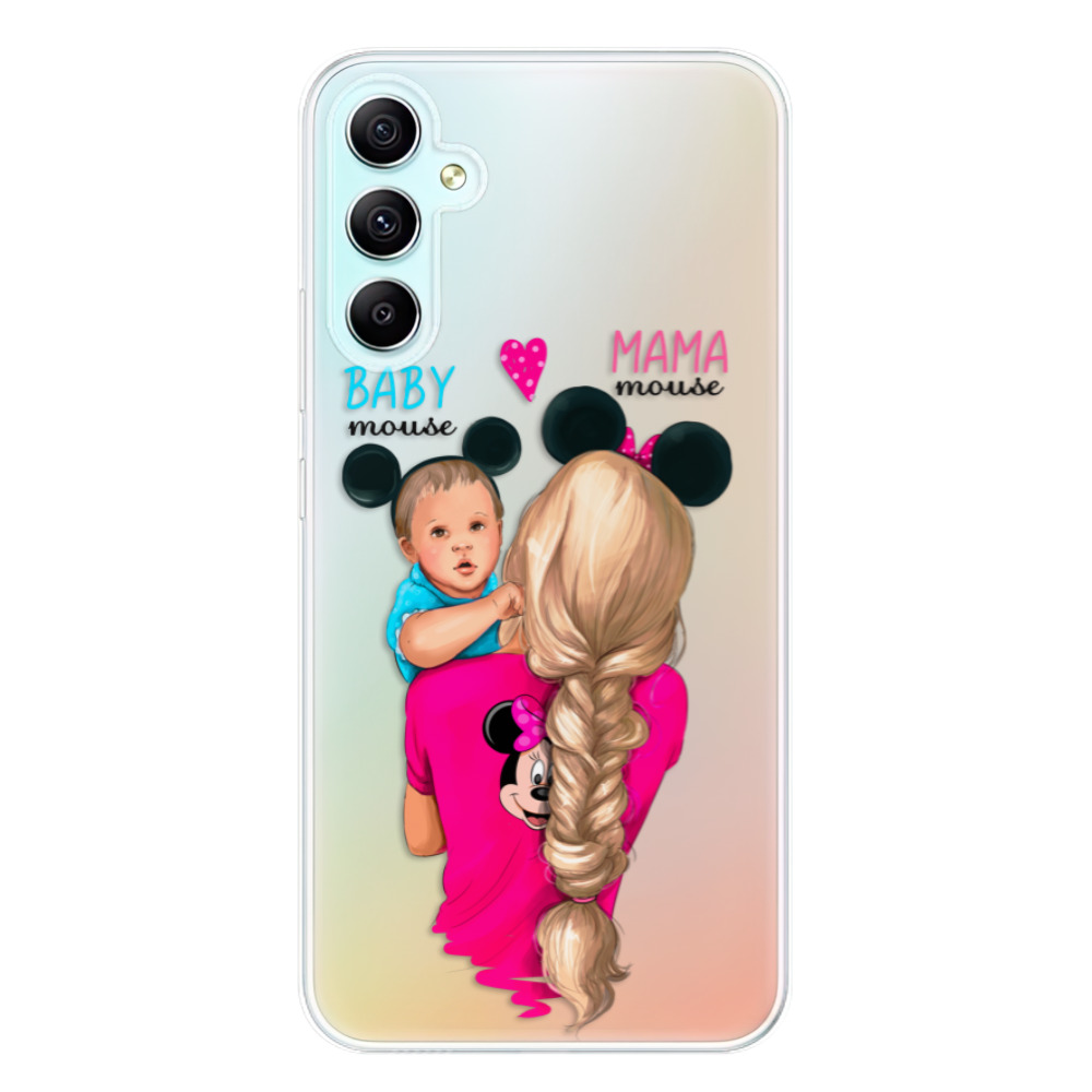 Odolné silikónové puzdro iSaprio - Mama Mouse Blonde and Boy - Samsung Galaxy A34 5G
