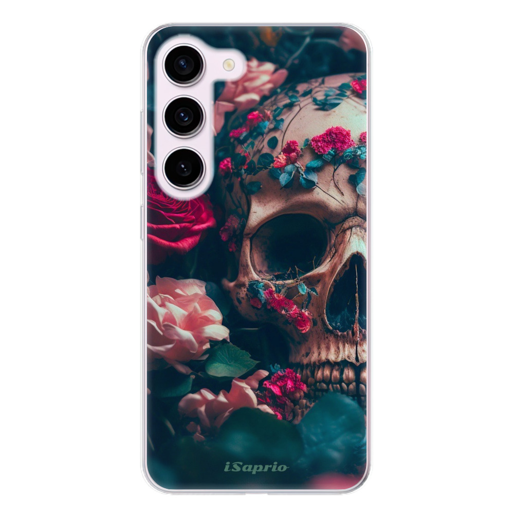 Odolné silikónové puzdro iSaprio - Skull in Roses - Samsung Galaxy S23 5G