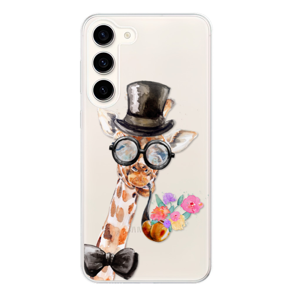 Odolné silikónové puzdro iSaprio - Sir Giraffe - Samsung Galaxy S23+ 5G