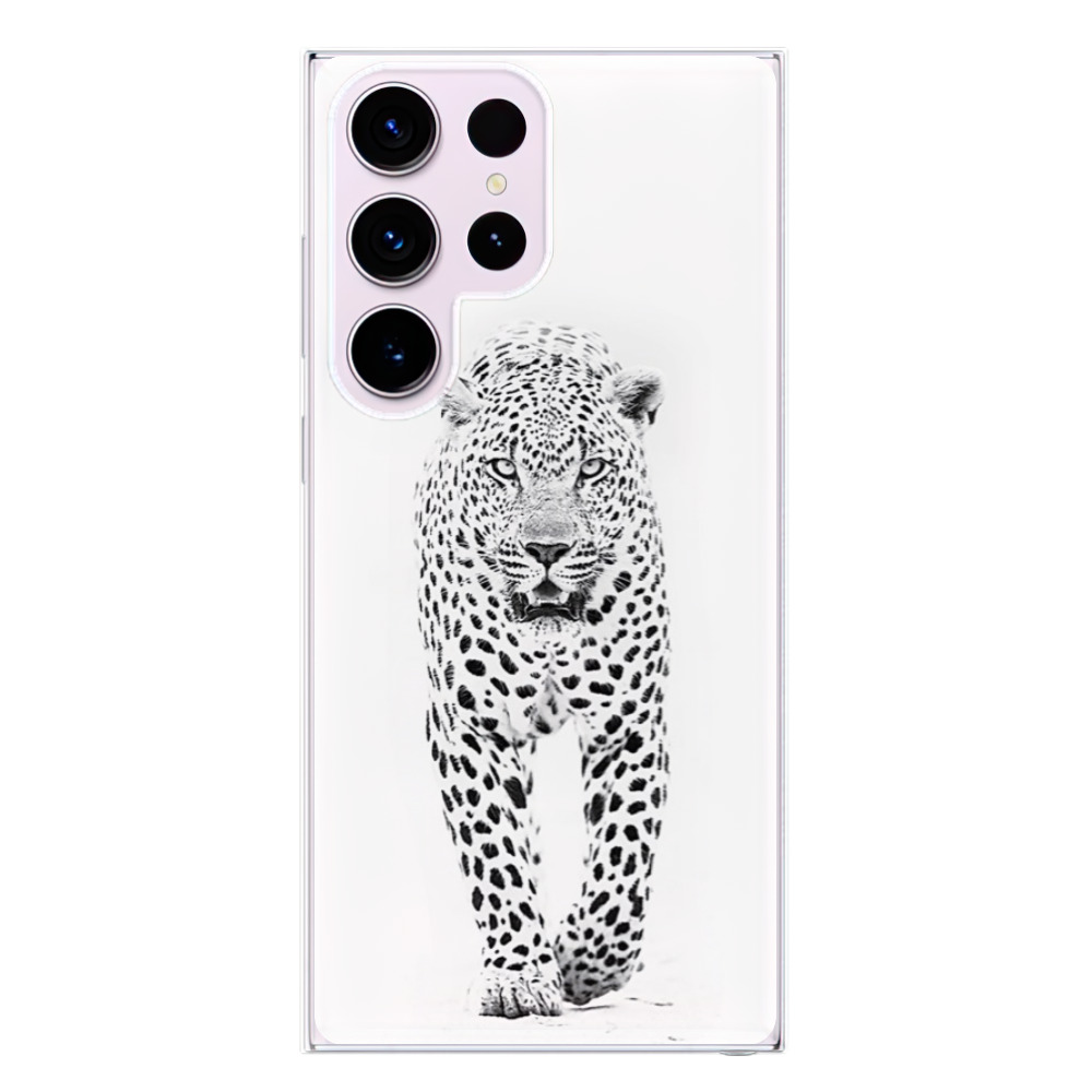 Odolné silikónové puzdro iSaprio - White Jaguar - Samsung Galaxy S23 Ultra