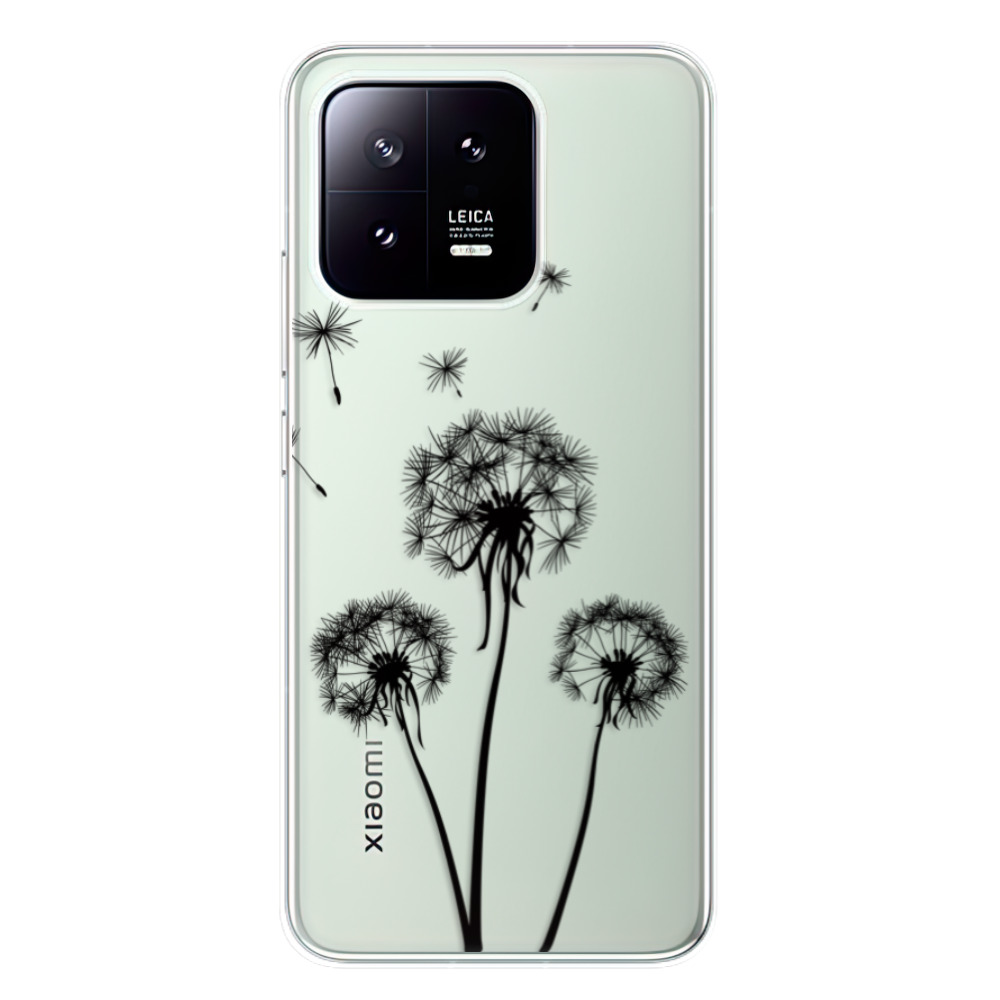 Odolné silikónové puzdro iSaprio - Three Dandelions - black - Xiaomi 13