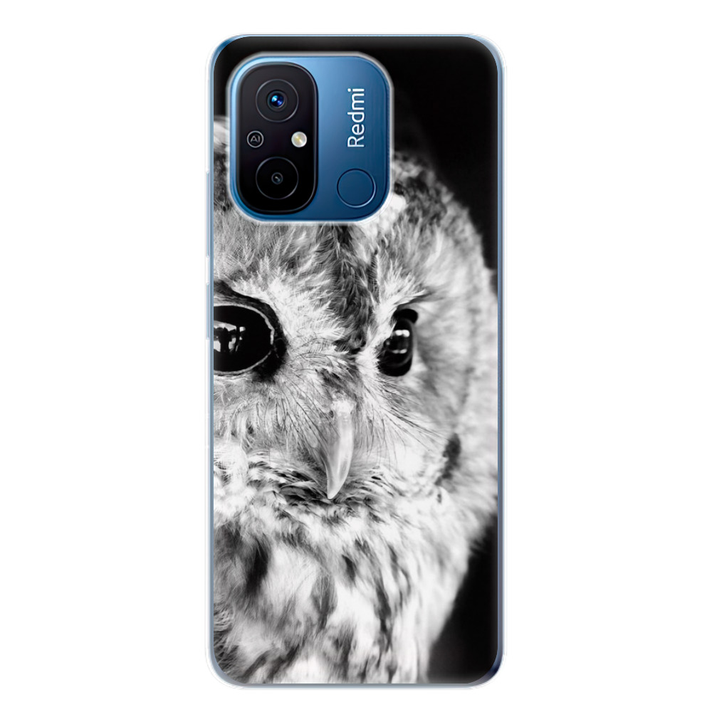 Odolné silikónové puzdro iSaprio - BW Owl - Xiaomi Redmi 12C
