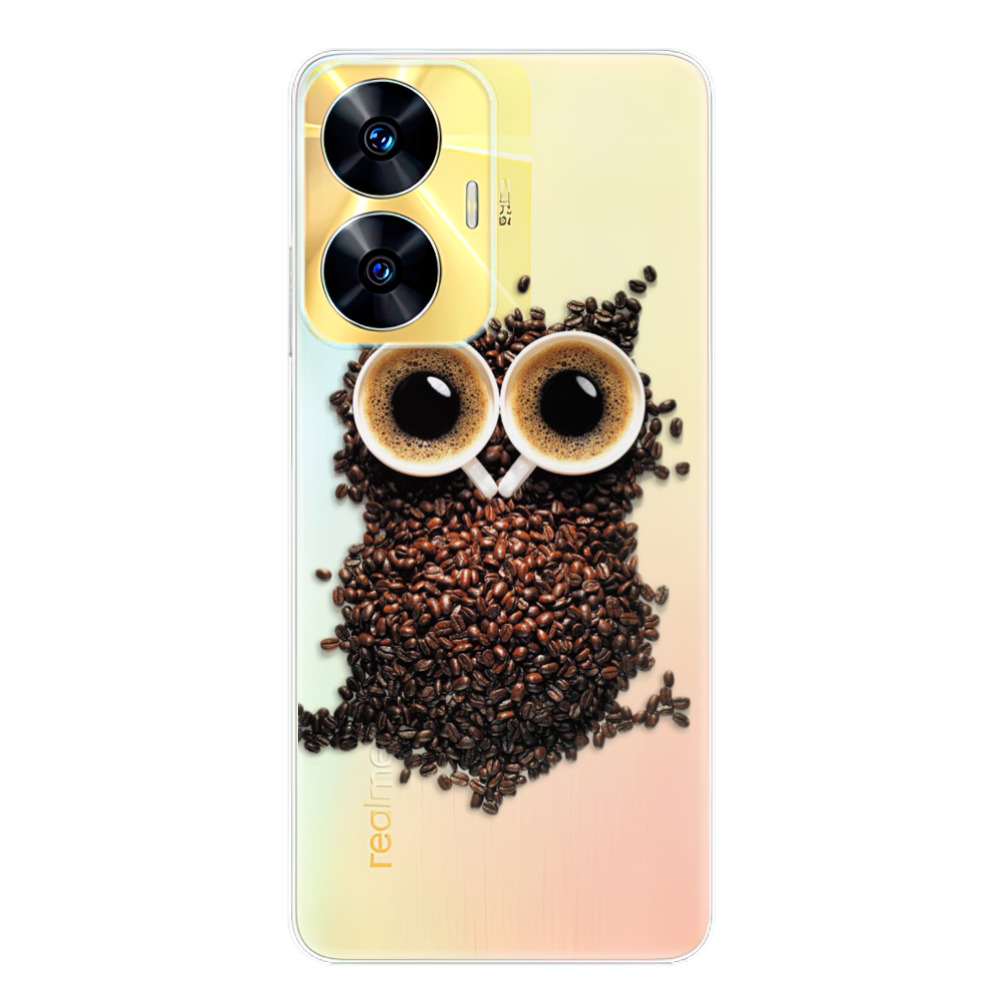 Odolné silikónové puzdro iSaprio - Owl And Coffee - Realme C55