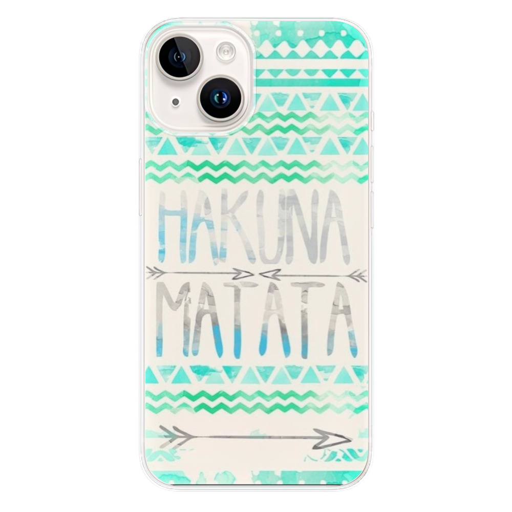 Odolné silikónové puzdro iSaprio - Hakuna Matata Green - iPhone 15