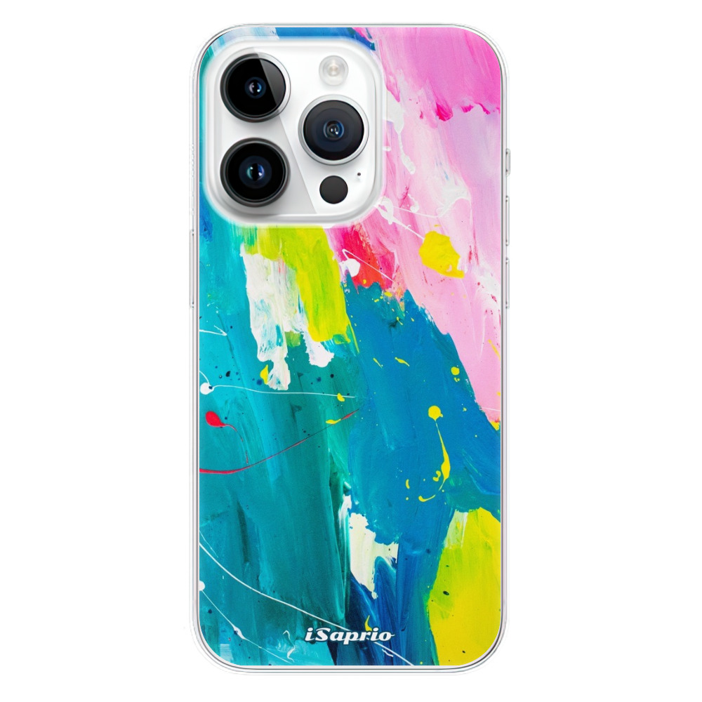 Odolné silikónové puzdro iSaprio - Abstract Paint 04 - iPhone 15 Pro