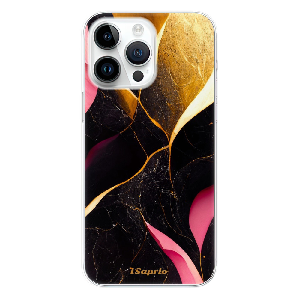 Odolné silikónové puzdro iSaprio - Gold Pink Marble - iPhone 15 Pro Max