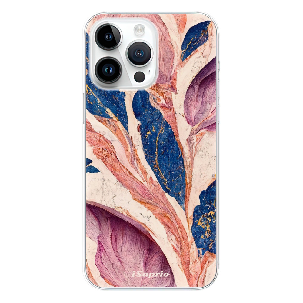 Odolné silikónové puzdro iSaprio - Purple Leaves - iPhone 15 Pro Max
