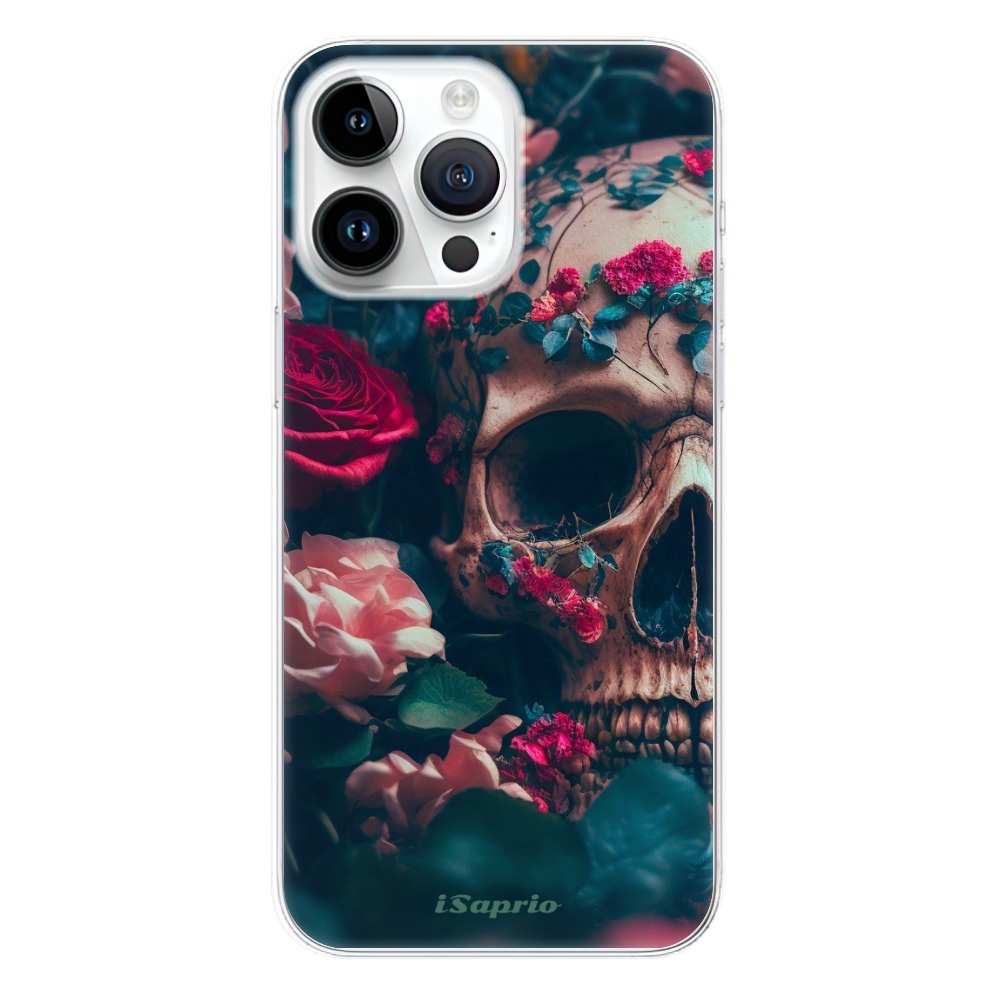Odolné silikónové puzdro iSaprio - Skull in Roses - iPhone 15 Pro Max