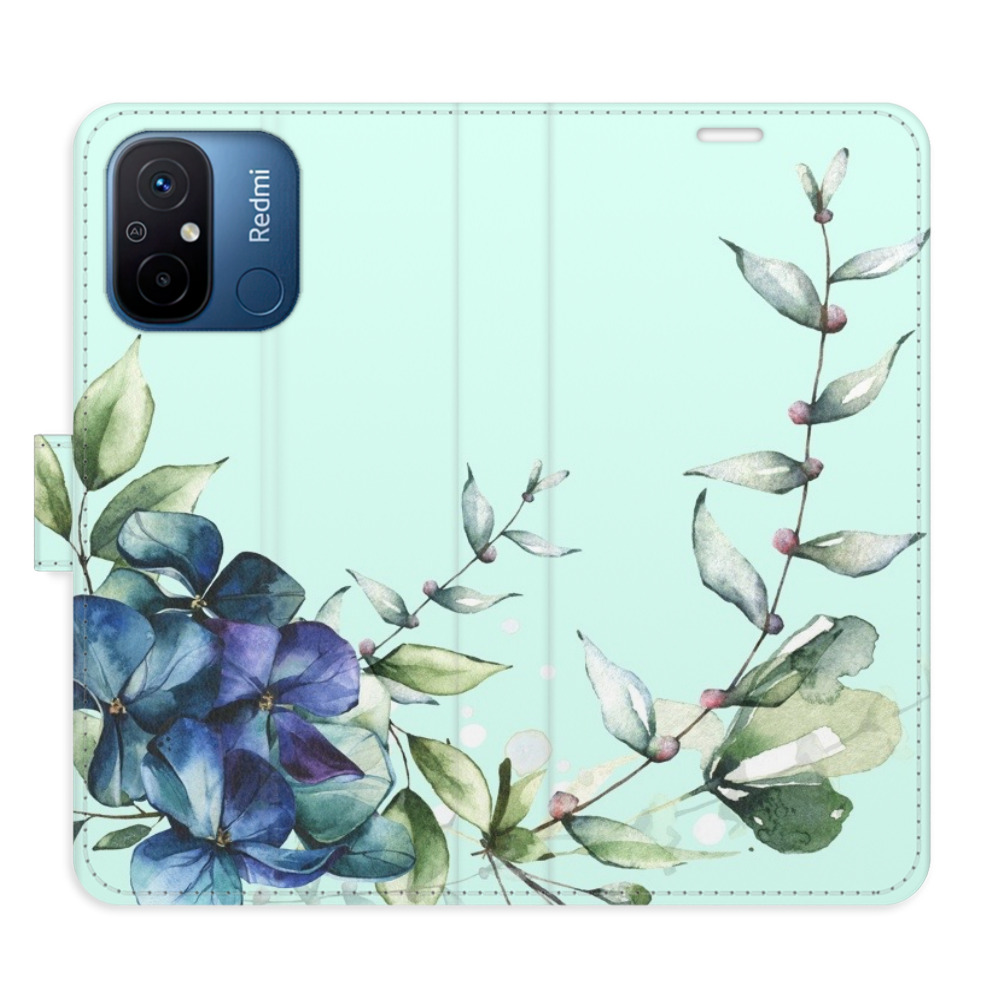 Flipové puzdro iSaprio - Blue Flowers - Xiaomi Redmi 12C