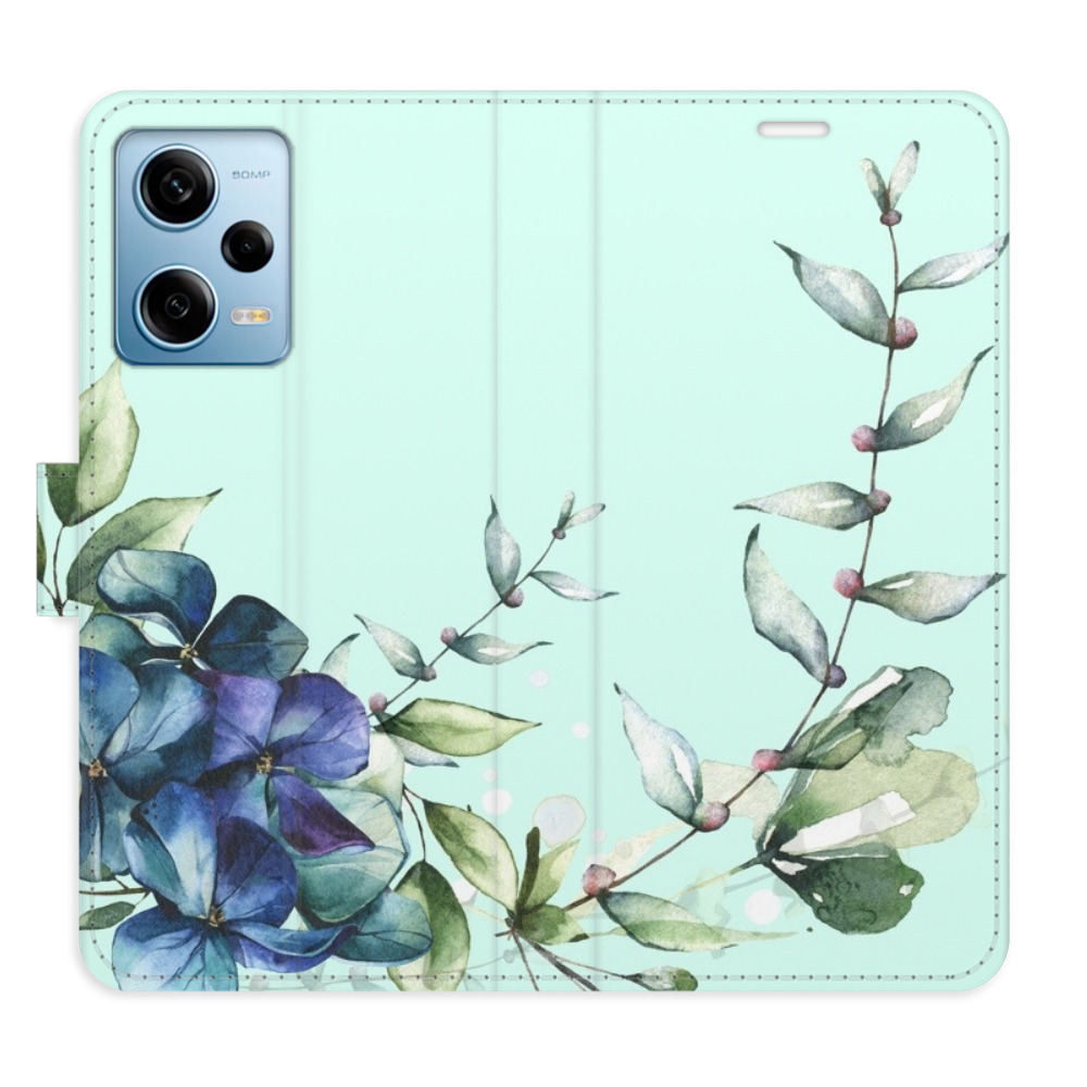 Flipové puzdro iSaprio - Blue Flowers - Xiaomi Redmi Note 12 Pro 5G / Poco X5 Pro 5G