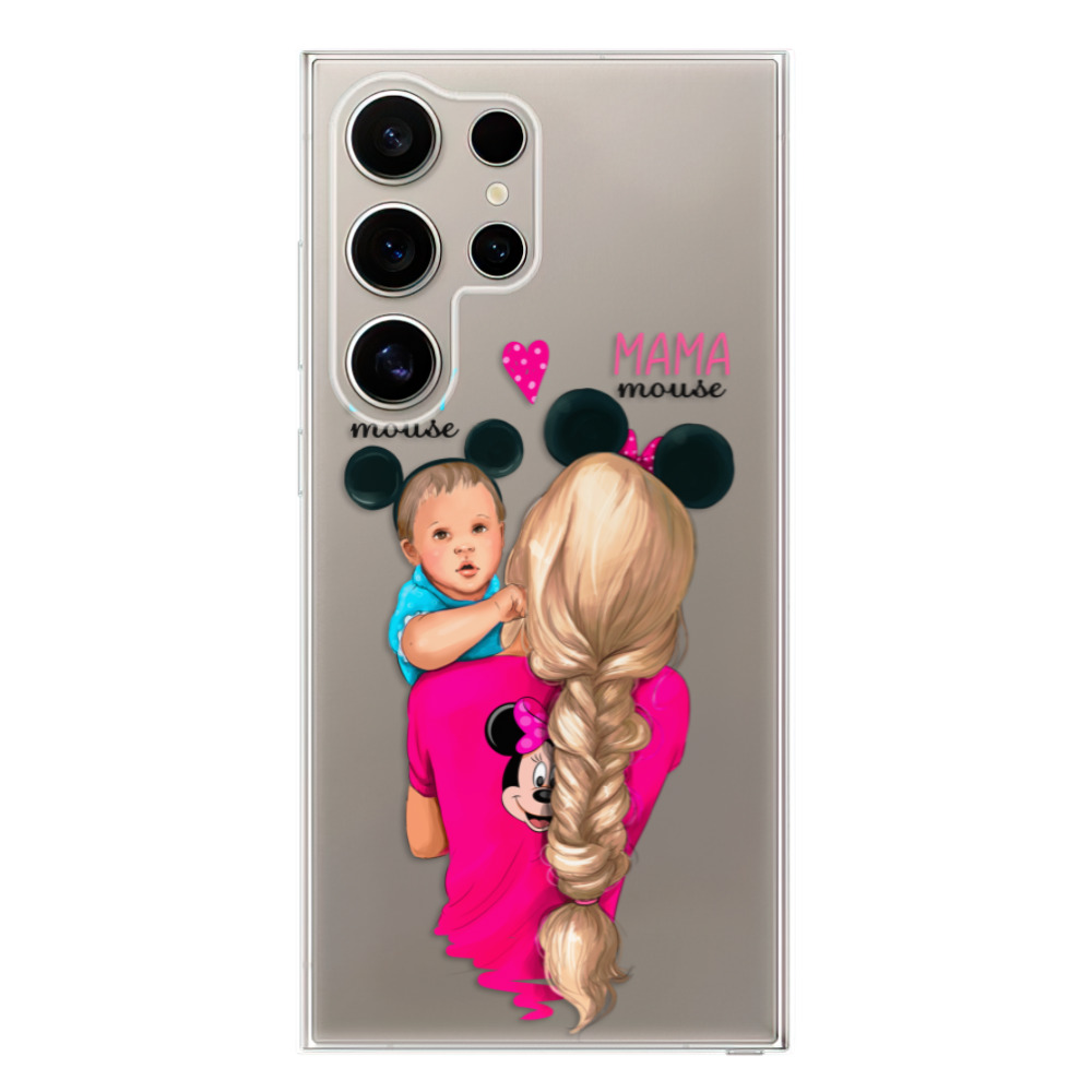Odolné silikónové puzdro iSaprio - Mama Mouse Blonde and Boy - Samsung Galaxy S24 Ultra