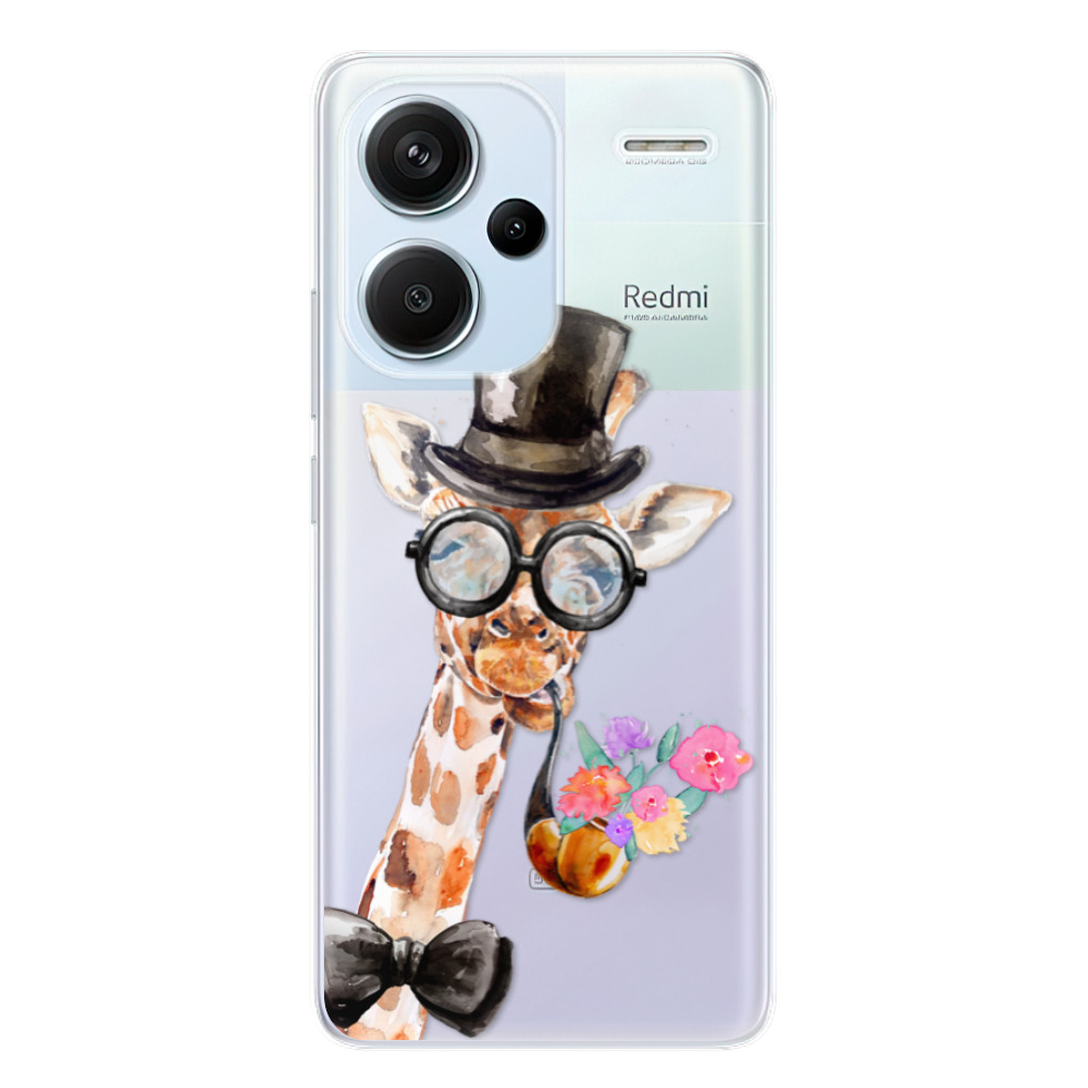 Odolné silikónové puzdro iSaprio - Sir Giraffe - Xiaomi Redmi Note 13 Pro+ 5G