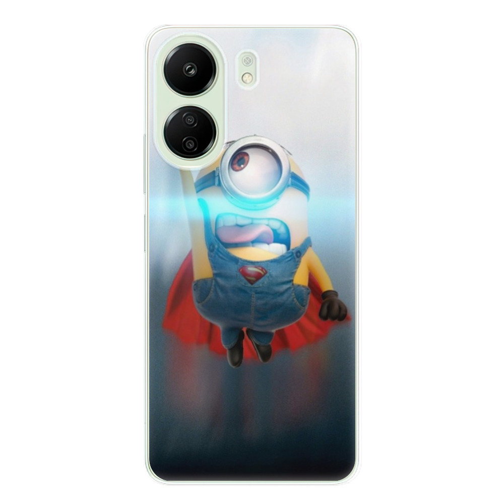 Odolné silikónové puzdro iSaprio - Mimons Superman 02 - Xiaomi Redmi 13C
