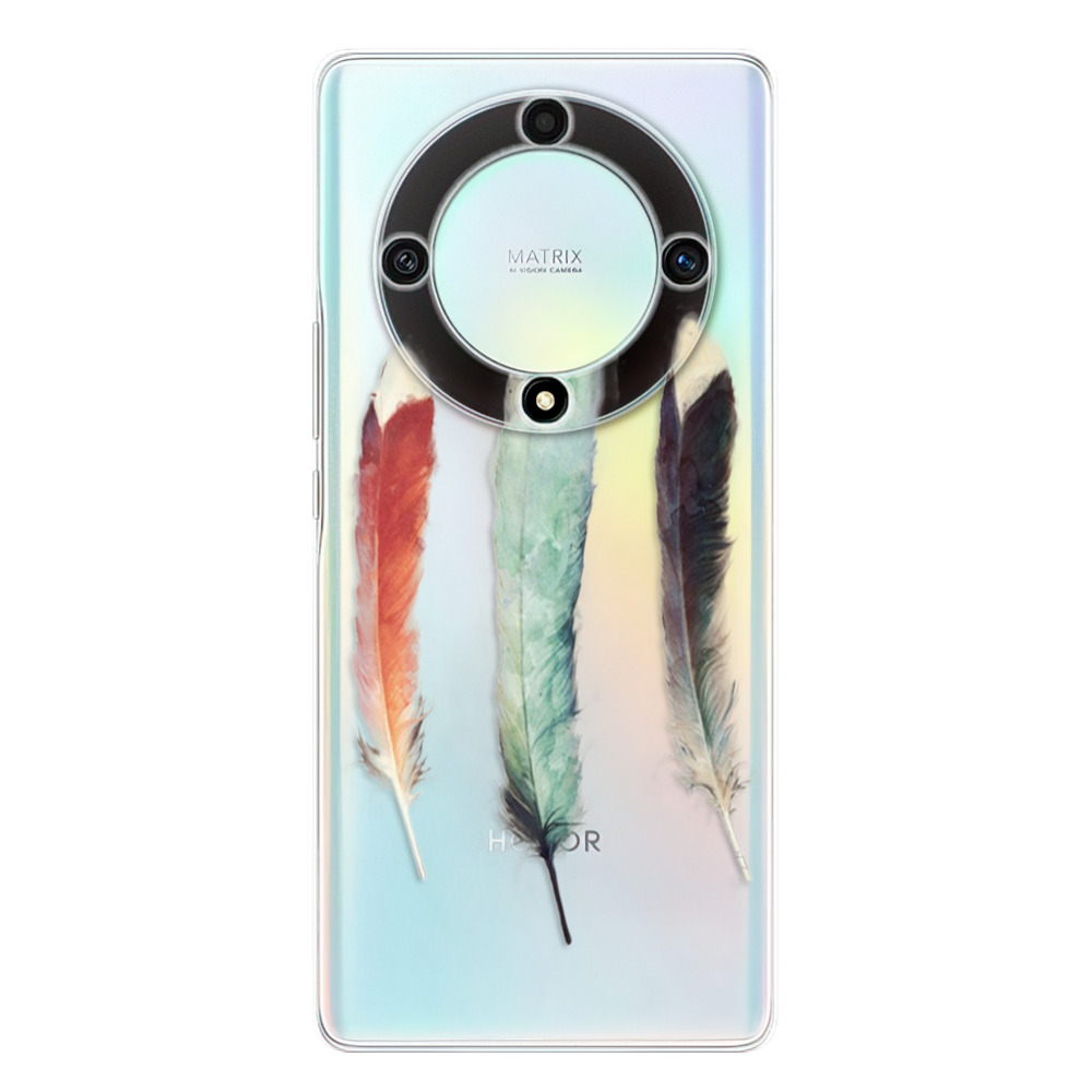 Odolné silikónové puzdro iSaprio - Three Feathers - Honor Magic5 Lite 5G