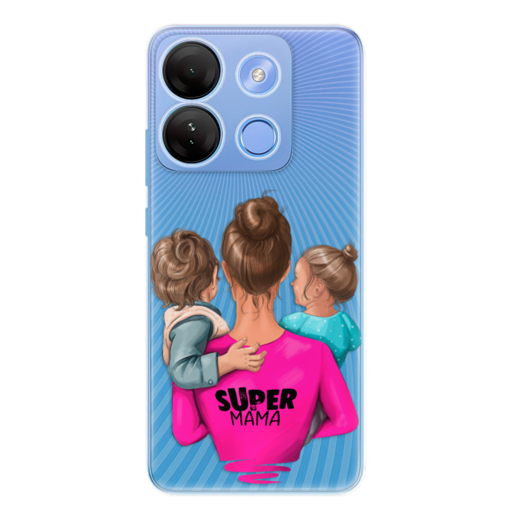 Odolné silikónové puzdro iSaprio - Super Mama - Boy and Girl - Infinix Smart 7