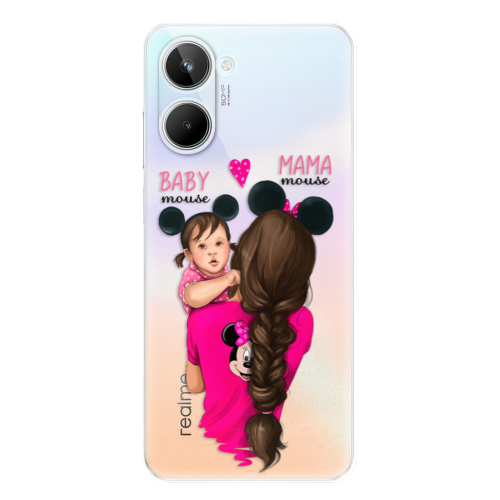 Odolné silikónové puzdro iSaprio - Mama Mouse Brunette and Girl - Realme 10