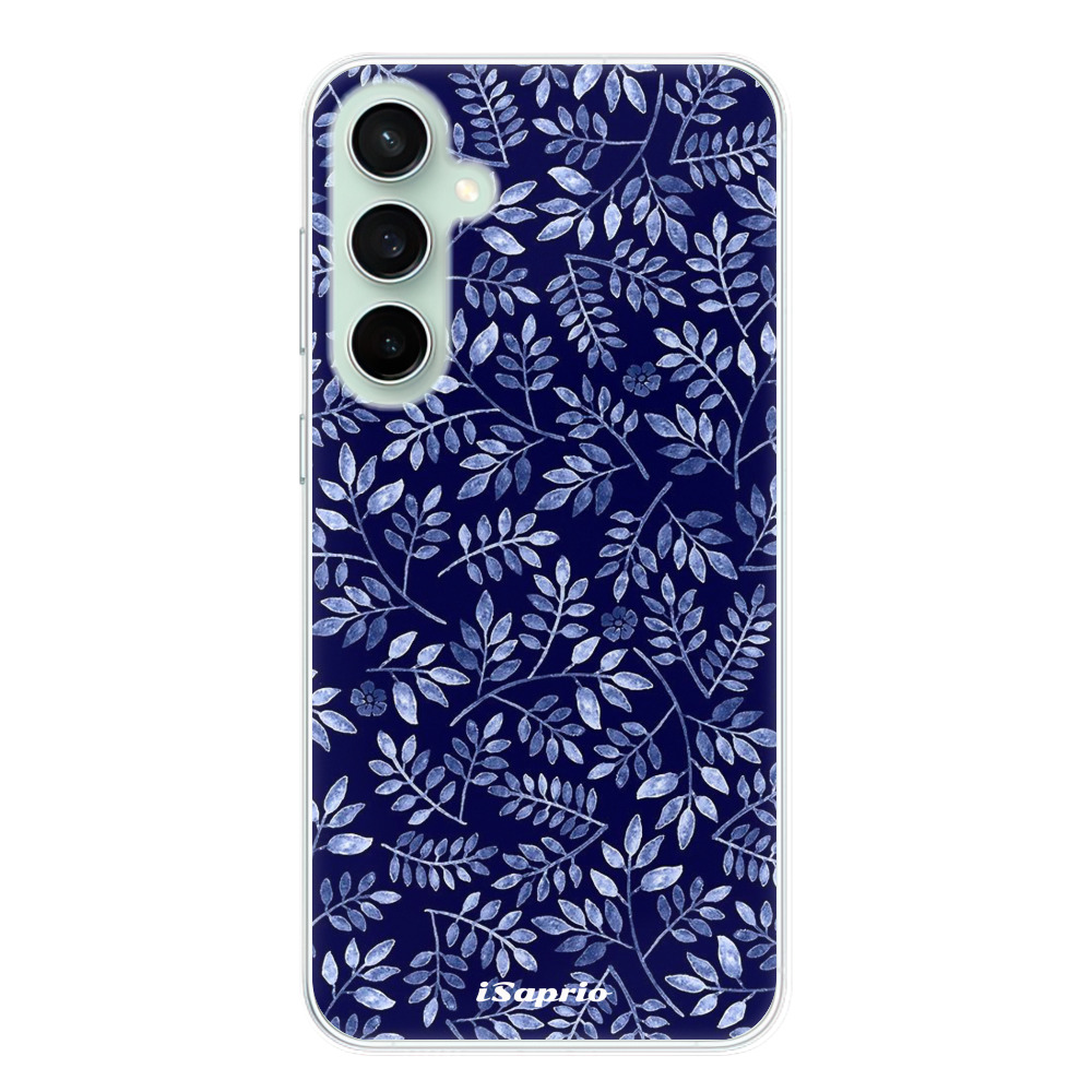 Odolné silikónové puzdro iSaprio - Blue Leaves 05 - Samsung Galaxy S23 FE