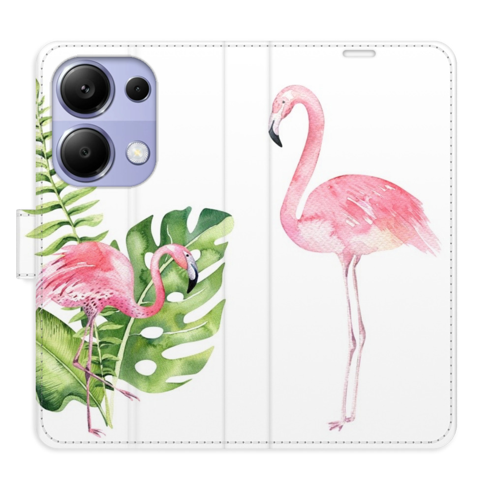 Flipové puzdro iSaprio - Flamingos - Xiaomi Redmi Note 13 Pro