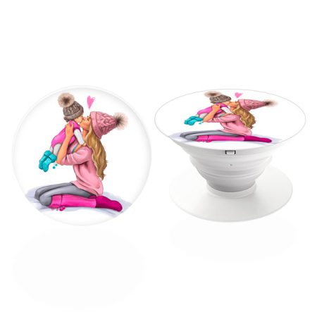 PopSocket iSaprio – Kissing Mom - Blond and Girl – držák na mobil