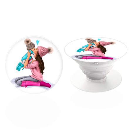 PopSocket iSaprio – Kissing Mom - Brunette and Boy – držák na mobil